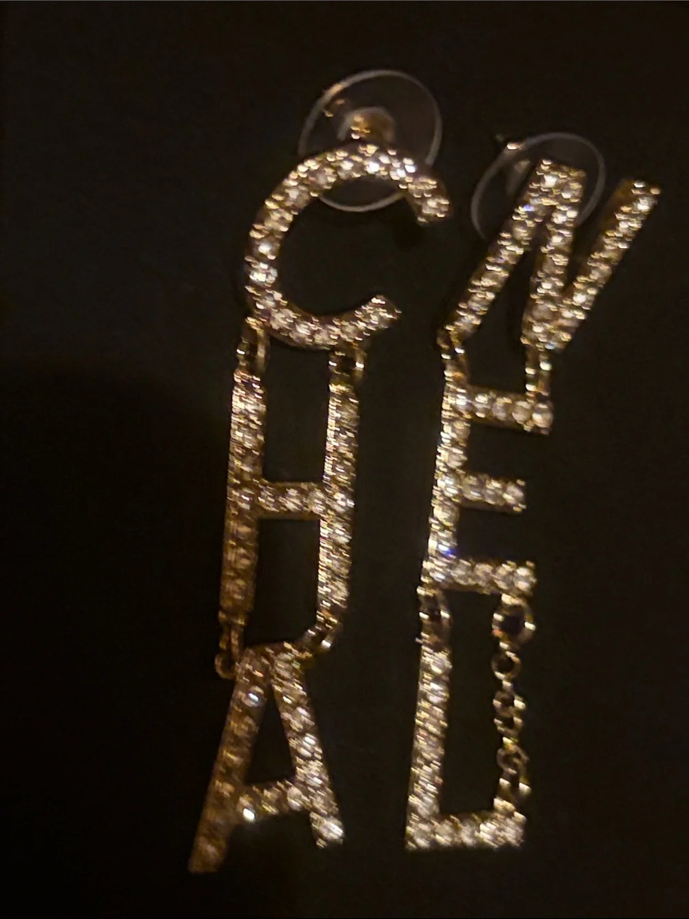 🪩 Crystal CHA NEL drop earrings 🆕